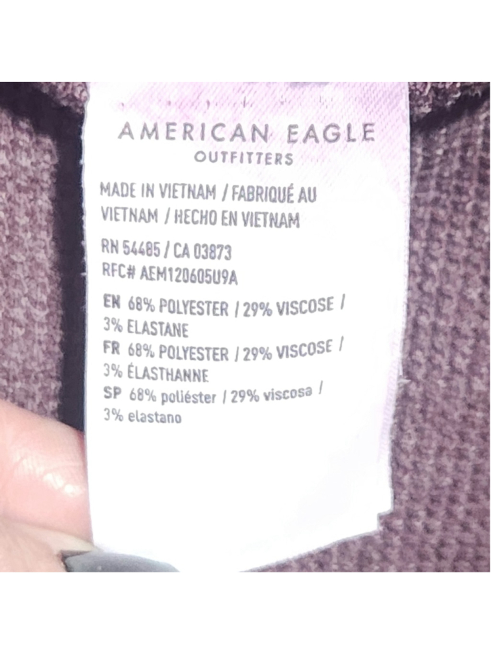 American Eagle Purple Turtleneck Long Sleeve Shirt Small - Picture 7 of 7